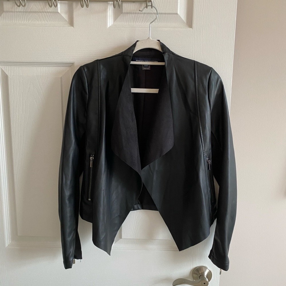 French Connection Faux Leather jacket XXS size 2